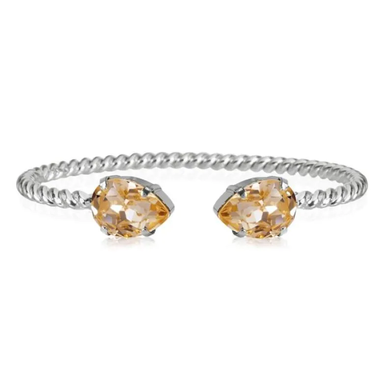 Caroline Svedbom Mini Drop Armband Rhodium / Light Peach
