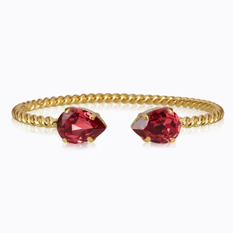 Caroline Svedbom Mini Drop Armband / Mulberry Red (Guld)