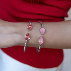 Caroline Svedbom Mini Drop Armband/ Flamingo Ignite (Rhodium)