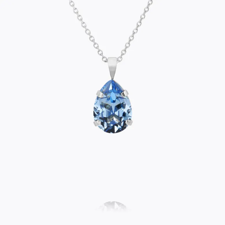 Caroline Svedbom Mini Drop Halsband/ Light Sapphire (Rhodium)