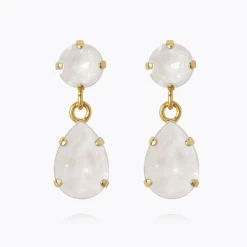 Caroline Svedbom Mini Drop Örhängen / Electric White (Guld)