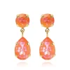 Caroline Svedbom Mini Drop Örhängen/ Orange Glow Delite (Guld)
