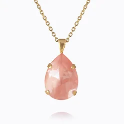 Caroline Svedbom Mini Drop Halsband/ Flamingo Ignite (Guld)