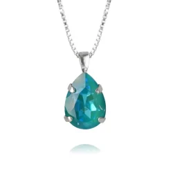 Caroline Svedbom Mini Drop Halsband Rhodium / Laguna Delite