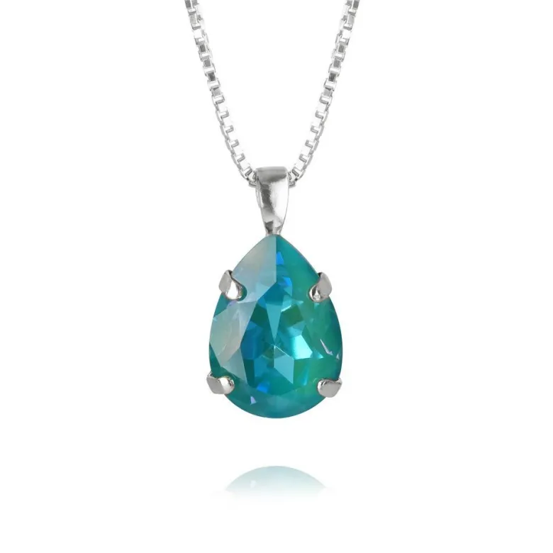 Caroline Svedbom Mini Drop Halsband Rhodium / Laguna Delite