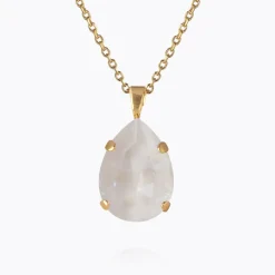 Caroline Svedbom Mini Drop Halsband / Electric White (Guld)