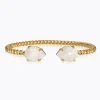 Caroline Svedbom Mini Drop Armband / Electric White (Guld)