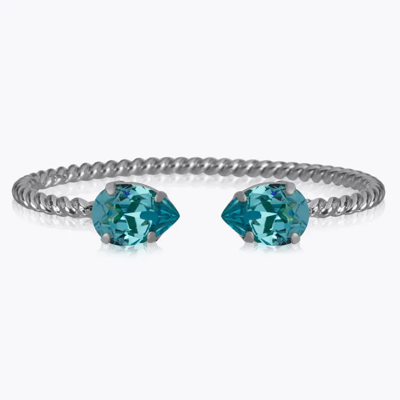 Caroline Svedbom Mini Drop Armband Rhodium / Light Turquoise