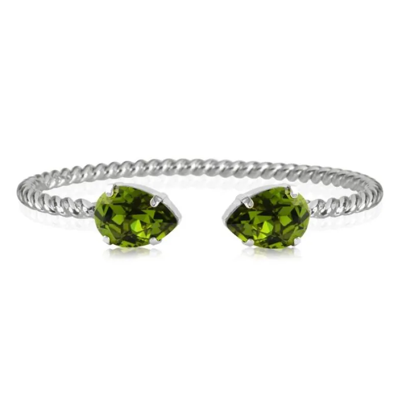 Caroline Svedbom Mini Drop Armband Rhodium / Olivine