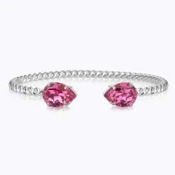 Caroline Svedbom Mini Drop Armband, Dark Rose – Rhodium