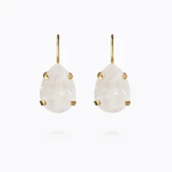 Caroline Svedbom Mini Drop Clasp Örhängen / Electric White (Guld)