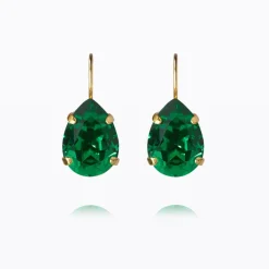 Caroline Svedbom Mini Drop Clasp Örhängen / Majestic Green (Guld)