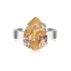 Caroline Svedbom Mini Drop Ring Rhodium / Light Peach