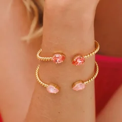 Caroline Svedbom Mini Drop Armband/ Rose Peach (Rhodium)