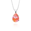 Caroline Svedbom Mini Drop Halsband / Orange Glow Delite (Rhodium)