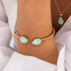 Caroline Svedbom Mini Drop Halsband / Soft Mint (Guld)