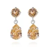 Caroline Svedbom Mini Drop Örhängen Rhodium / Light Peach