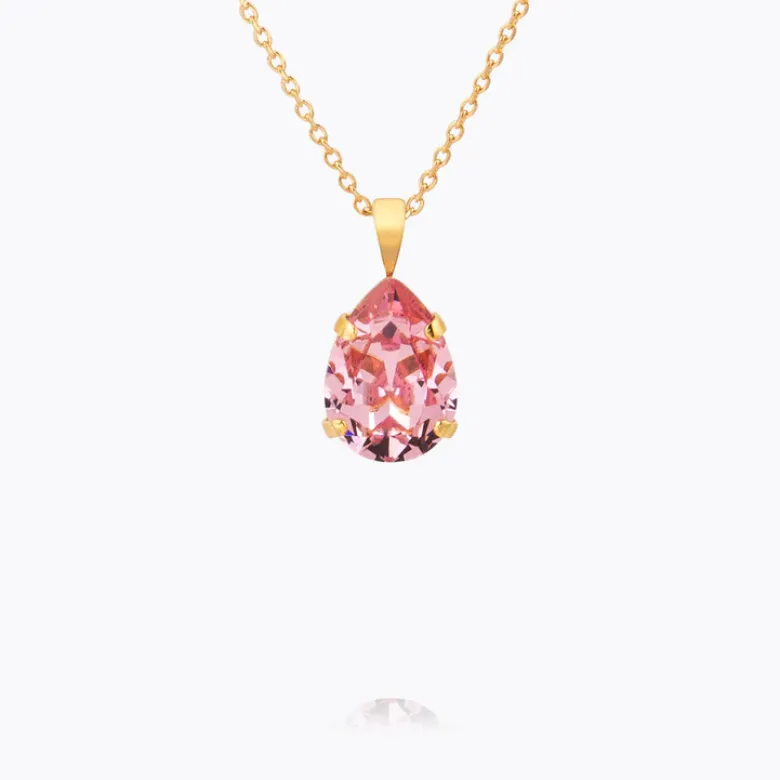 Caroline Svedbom Mini Drop Halsband/ Light Rose (Guld)