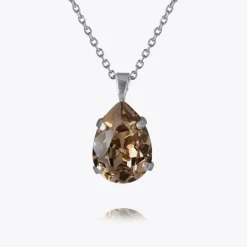 Caroline Svedbom Mini Drop Halsband/ Greige (Rhodium)