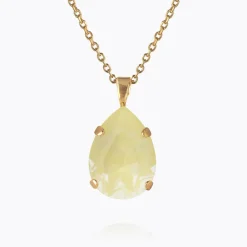 Caroline Svedbom Mini Drop Halsband / Soft Yellow (Guld)