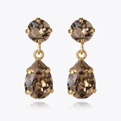 Caroline Svedbom Mini Drop Örhängen/ Greige (Guld)