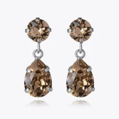 Caroline Svedbom Mini Drop Örhängen/ Greige (Guld)