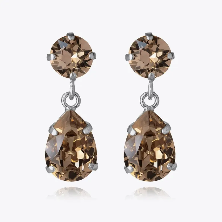 Caroline Svedbom Mini Drop Örhängen/ Greige (Rhodium)