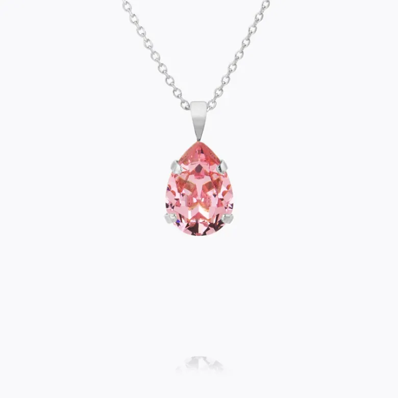 Caroline Svedbom Mini Drop Halsband/ Light Rose (Rhodium)