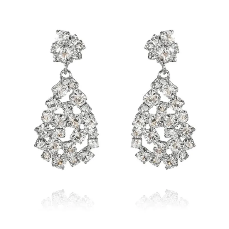 Caroline Svedbom Mini HannaÖrhängen / Crystal (Rhodium)