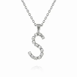 Caroline Svedbom Mini Letter S Halsband (Rhodium)
