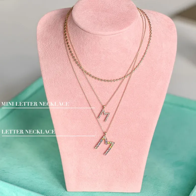 Caroline Svedbom Mini Letter S Halsband (Rhodium)