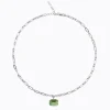 Caroline Svedbom Mini Lydia Halsband / Peridot (Rhodium)