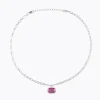 Caroline Svedbom Mini Lydia Halsband, Dark Rose – Rhodium