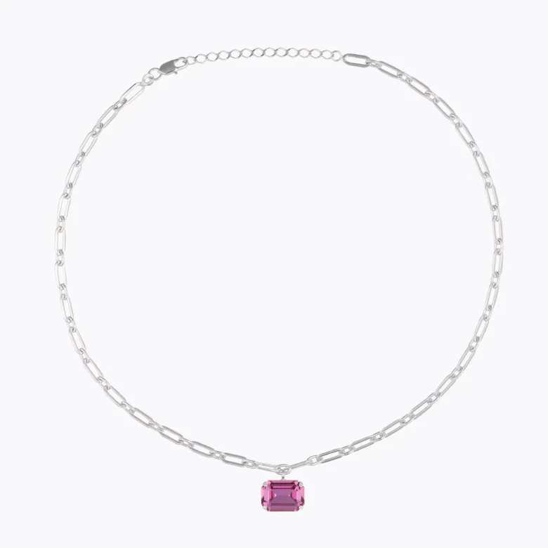 Caroline Svedbom Mini Lydia Halsband, Dark Rose – Rhodium