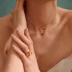 Caroline Svedbom Mini Lydia Halsband / Golden Shadow (Guld)
