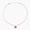 Caroline Svedbom Mini Lydia Halsband, Dark Rose – Guld