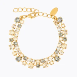Caroline Svedbom Mini Pomona Armband, Black Golden Combo – Guld