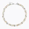 Caroline Svedbom Mini Pomona Halsband, Black Golden Combo – Rhodium
