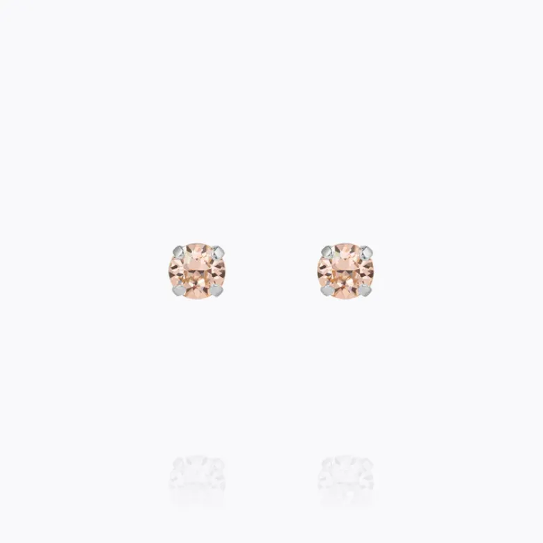 Caroline Svedbom Mini Stud Örhängen/ Light Peach (Rhodium)