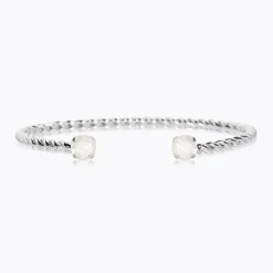 Caroline Svedbom Mini Twisted Armband / Electric White (Rhodium)