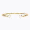 Caroline Svedbom Mini Twisted Armband / Electric White (Guld)