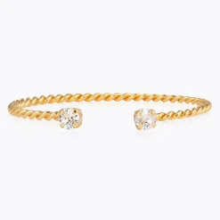 Caroline Svedbom Mini Twisted Armband/ Crystal (Guld)