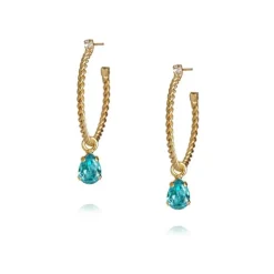 Caroline Svedbom Nani Örhängen Guld / Light Turquoise