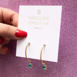 Caroline Svedbom Nani Örhängen Guld / Light Turquoise