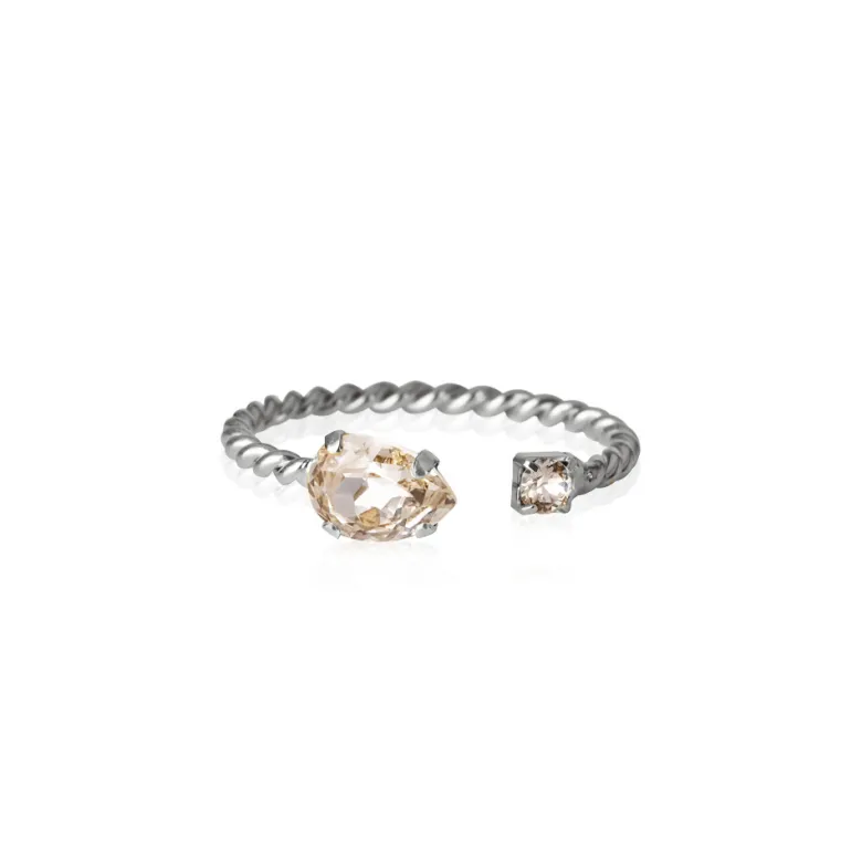 Caroline Svedbom Nani Ring Rhodium / Crystal