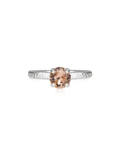 Caroline Svedbom Natti Ring / Light Peach (Rhodium)