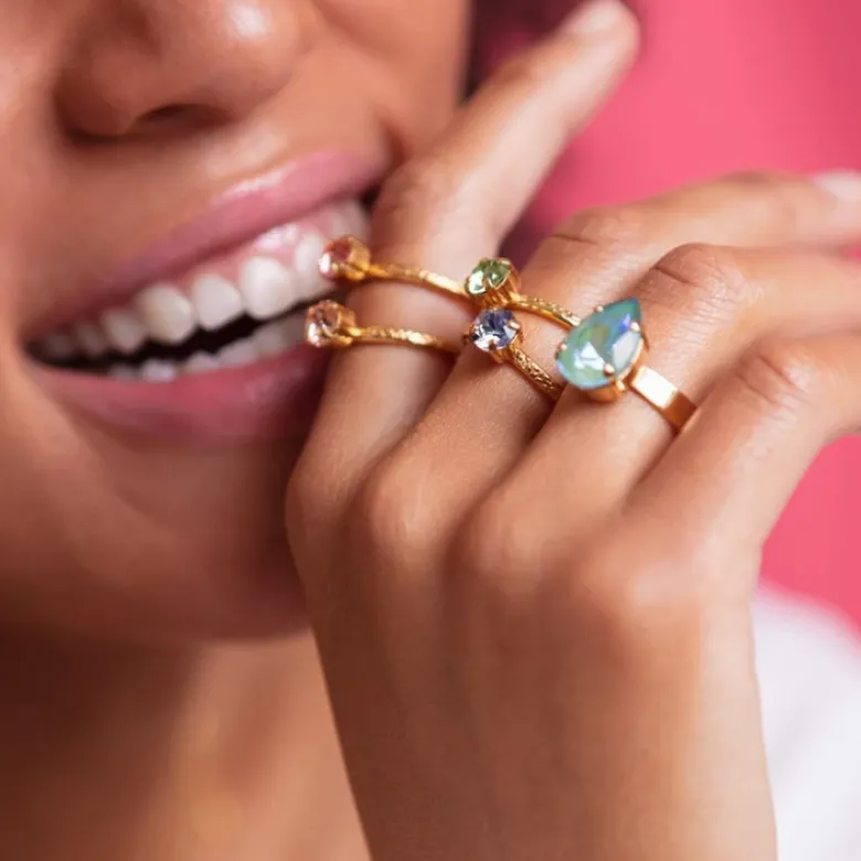 Caroline Svedbom Natti Ring / Light Peach (Rhodium)