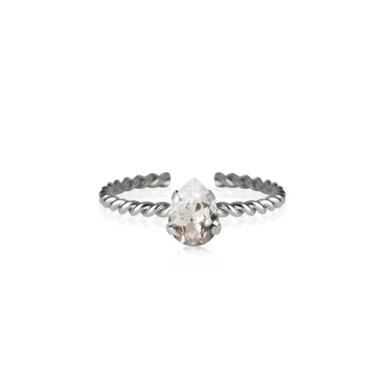 Caroline Svedbom Niki Ring Rhodium / Crystal