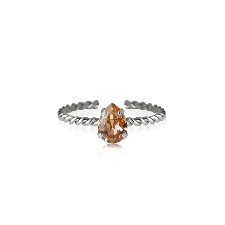Caroline Svedbom Niki Ring Rhodium / Vintage Rose