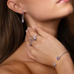 Caroline Svedbom Noelle Armband / Violet – Guld